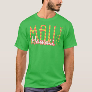 マウイハワイギターミュージカル楽器Tシャツ Tシャツ