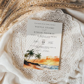 マウイハワイトロピカルビーチデスティネーションウェディング 招待状