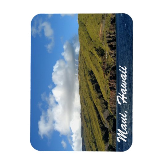 マウイハワイビューティフル海マウンテンズ写真 マグネット (縦)