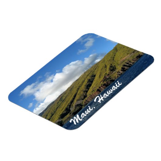 マウイハワイビューティフル海マウンテンズ写真 マグネット (左側)