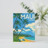 マウイハワイビーチヴィンテージトラベル ポストカード (スタンド正面)