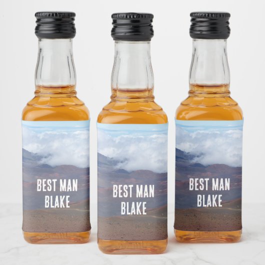 マウイハワイマウントハレアカラクレーターサンライズ花婿介添人 リキュールボトルラベル (ボトル)