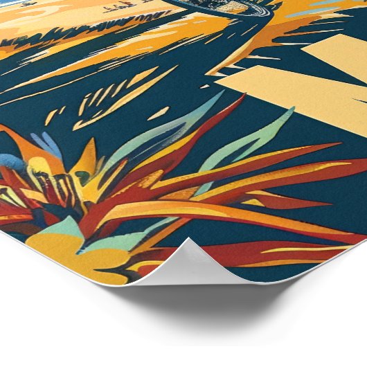 マウイハワイ旅行ポスターアートプリントポスター ポスター (角)