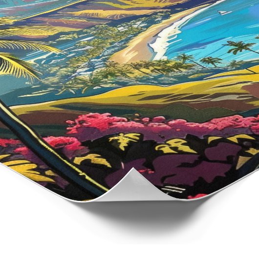 マウイハワイ旅行ポスターアートプリントポスター ポスター (角)