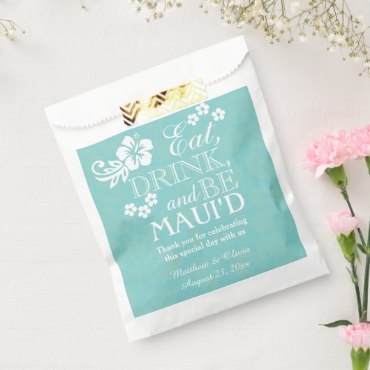 マウイハワイ結婚のキャンディバービュッフェありがとう フェイバーバッグ (封をした状態)