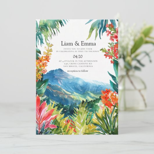 マウイハワイ結婚式招待状 招待状 (スタンド正面)