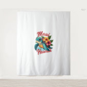 マウイハワイTシャツガールガールウィメンキッズシータートルハウ タペストリー (正面)