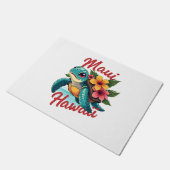 マウイハワイTシャツガールガールウィメンキッズシータートルハウ ドアマット (アングル)