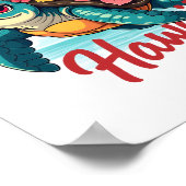 マウイハワイTシャツガールガールウィメンキッズシータートルハウ ポスター (角)