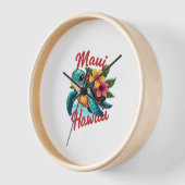 マウイハワイTシャツガールガールウィメンキッズシータートルハウ 壁時計 (傾斜)