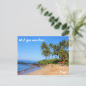 マウイビーチアンブレラウィッシュユーがここに ポストカード (スタンド正面)