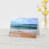 マウイビーチ&ウェーブス誕生日 カード (黄色い花)