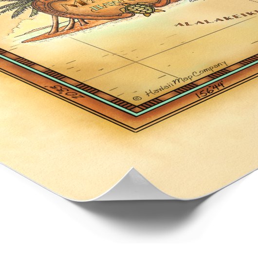 マウイマップ ポスター (角)