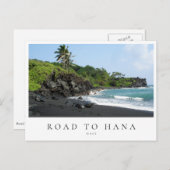 マウイロードトゥハナブラックサンドビーチハワイ ポストカード (正面/裏面)