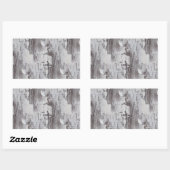 マウイ動揺してホワイトウォッシュオークウッドグレインルック 長方形シール (シート)