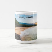 マウイ喜平ハワイマケナビーチパノラマフォト コーヒーマグカップ (中央)