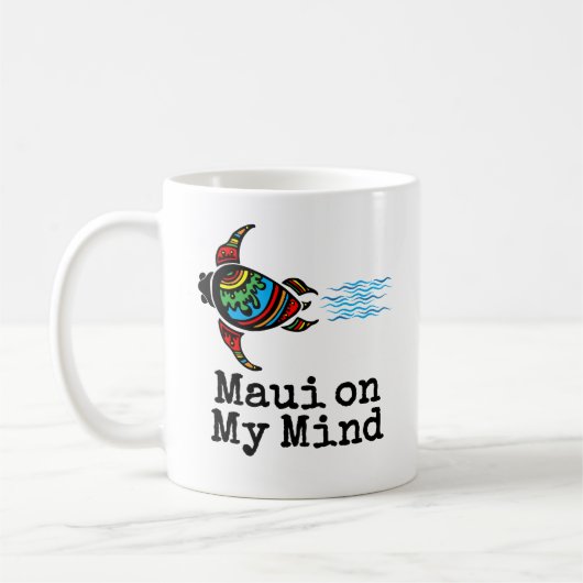 マウイ島が頭から離れないタートルマグ コーヒーマグカップ (左)