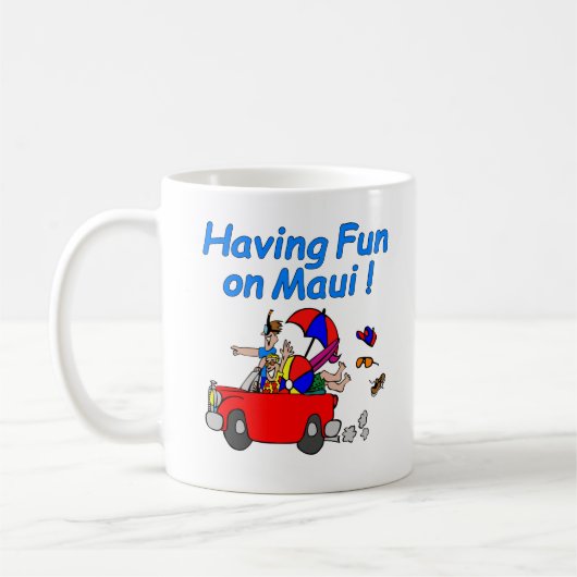 マウイ島で楽しもう！ コーヒーマグカップ (左)