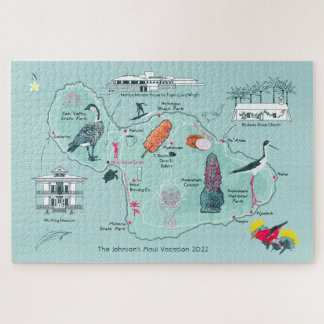 マウイ島のカスタマイズ可能な地図，ハワイ島ジグソーパズル ジグソーパズル