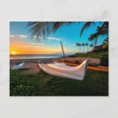 マウイ島南部のビーチに沈む夕日 | マウイ島, ハワイ ポストカード (正面)