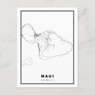 マウイ島地図 ポストカード