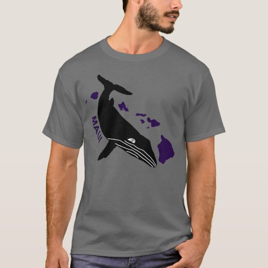 マウイ島 – ハワイパープル諸島 Tシャツ (正面)