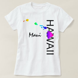 マウイ島 – ハワイ諸島ネオンレインボー Tシャツ