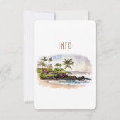 マウイ島、ハワイ　行き先　情報　詳細 招待状 (裏面)