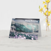 マウイ海ウェーブ誕生日 カード (黄色い花)