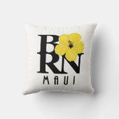 マウイ生まれイイエローハイビスカス クッション (裏面)