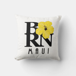 マウイ生まれイイエローハイビスカス クッション