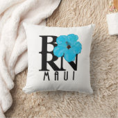 マウイ生まれブルーハイビスカス クッション (ブランケット)