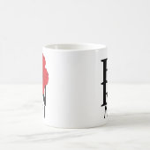 マウイ生まれレッドハイビスカス11oz コーヒーマグカップ (中央)
