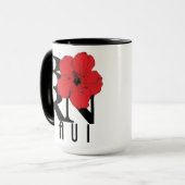 マウイ生まれレッドハイビスカス15oz マグカップ (正面左)