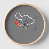 マウイ祈・ハワイ・ストロング向け 壁時計 (正面)