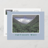 マウイ、アイオバレー/ドラマチックな空、緑豊かな谷 ポストカード (正面/裏面)