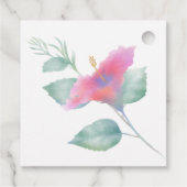 マウイ ウェディング 水彩 ハイビスカス フェイバータグ (裏面)