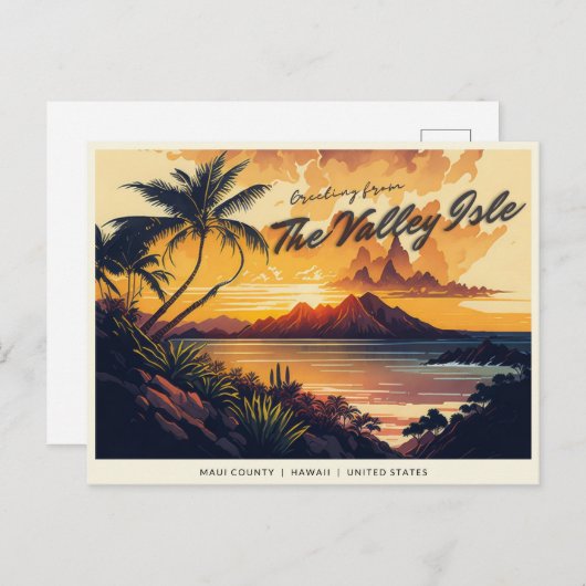 マウイ – ザバレーアイル ポストカード (正面/裏面)
