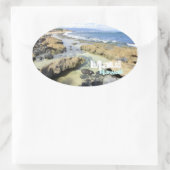 マウイ・ハワイの海岸線のシール 楕円形シール (バッグ)