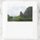 マウイ・ハワイのiaoニードル州記念碑 長方形シール (バッグ)