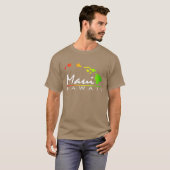マウイ ハワイアンアイランド ヴィンテージ風ダスト加工 Tシャツ (正面フル)