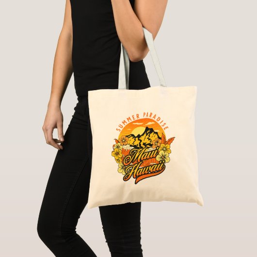 マウイ・ハワイ・サマーパラダイス トートバッグ (正面(商品))