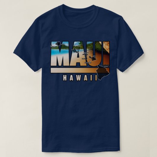 マウイ ハワイ ハワイアンアイランド Tシャツ (デザイン正面)