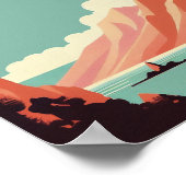 マウイ・ハワイ・ミニマル・ヴィンテージ旅行ポスター ポスター (角)