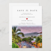 マウイ ハワイ 水彩 結婚式のご案内 保存版 招待状 (正面/裏面)