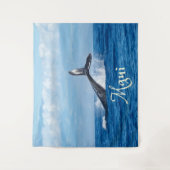 マウイ ハワイ 海 クジラの尾 タペストリー (正面)