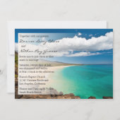 マウイ，ハワイ – 目的地の結婚式招待状 招待状 (裏面)