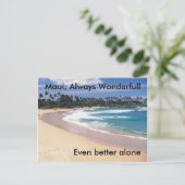 マウイ,マウイ,常にワンダーフル,一人でより良い ポストカード (スタンド正面)