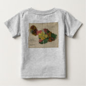 マウイ-ヴィンテージの古書売買のハワイ--の調査の地図1885年 ベビーTシャツ (裏面)