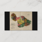 マウイ-ヴィンテージの古書売買のハワイ--の調査の地図1885年 名刺 (裏面)